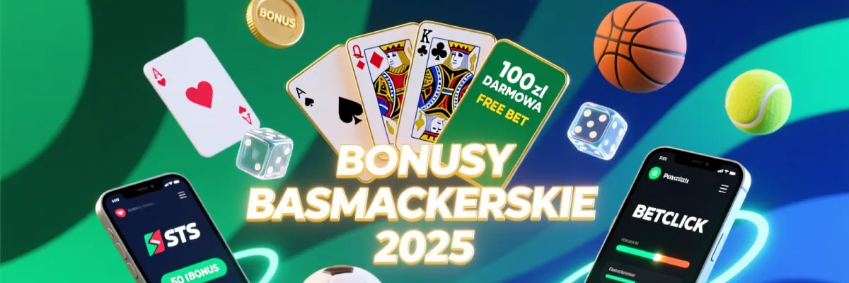 Kolaż przedstawiający ekscytację zakładów bukmacherskich z elementami bonusów i freebetów
